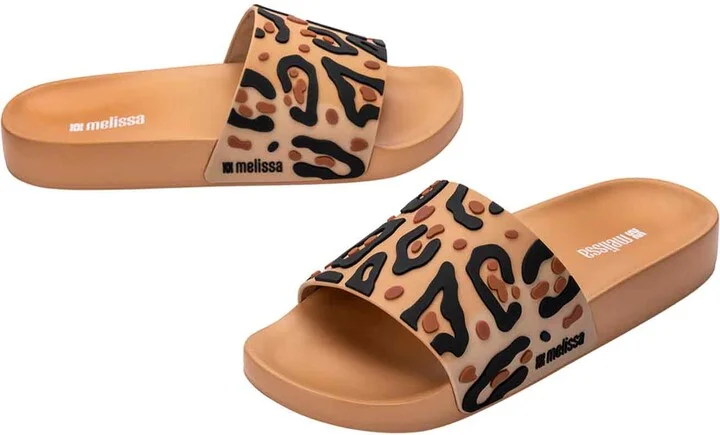 Neutrals / Brown Animal Print Slide - Beige Black - Image 2