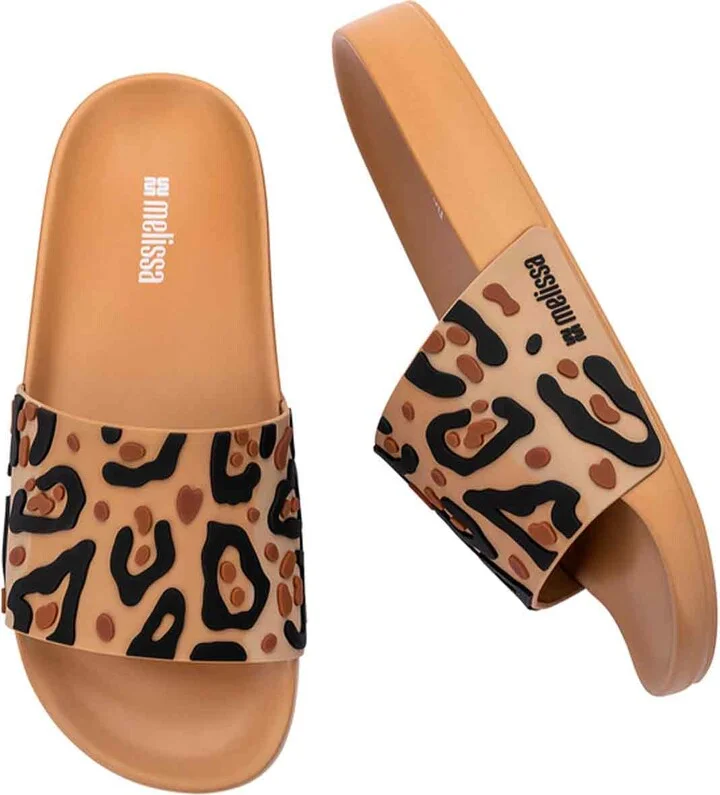 Neutrals / Brown Animal Print Slide - Beige Black - Image 3
