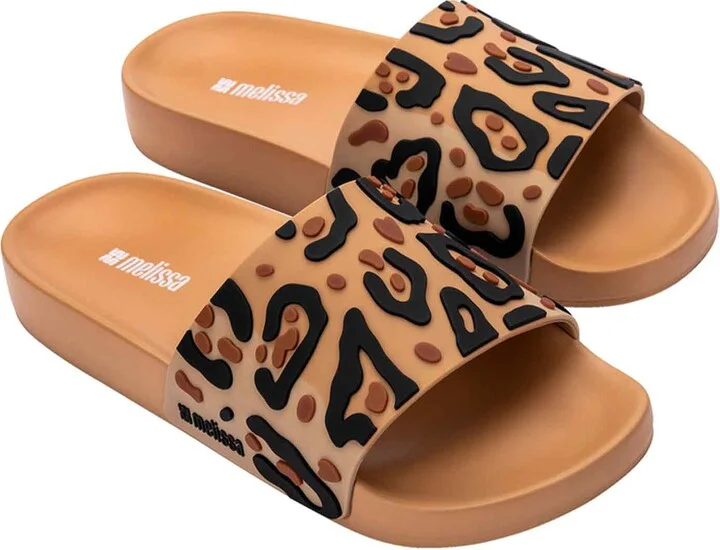 Neutrals / Brown Animal Print Slide - Beige Black - Image 4