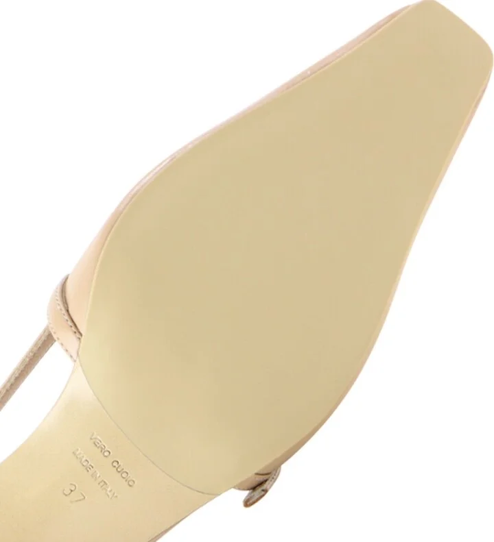 Neutrals Elenne Slingback Stilettos, Nude Leather - Image 7
