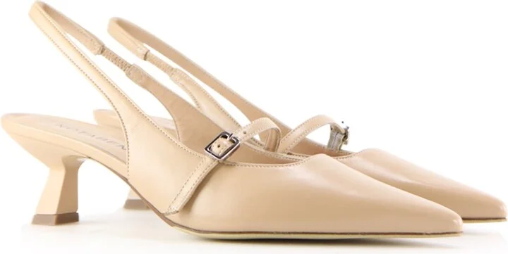 Neutrals Elina Slingback Stilettos, Nude Leather - Image 2