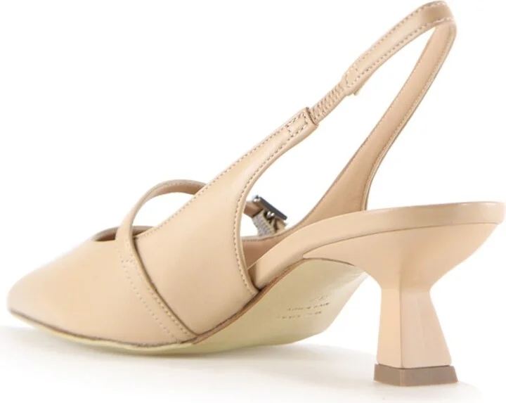 Neutrals Elina Slingback Stilettos, Nude Leather - Image 4