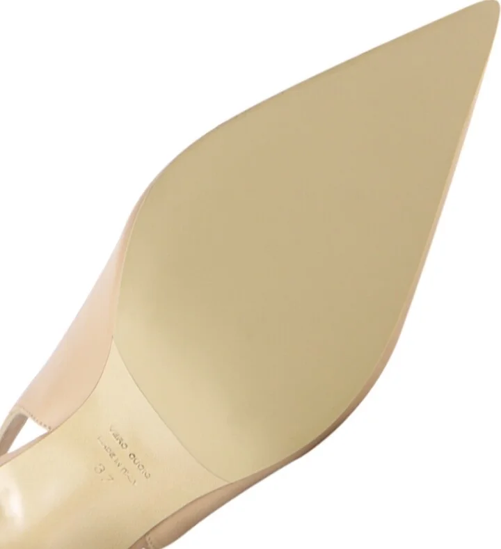 Neutrals Emilia Low Slingback Stilettos, Nude - Image 5
