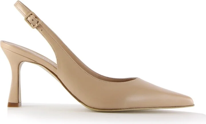 Neutrals Emilia Low Slingback Stilettos, Nude