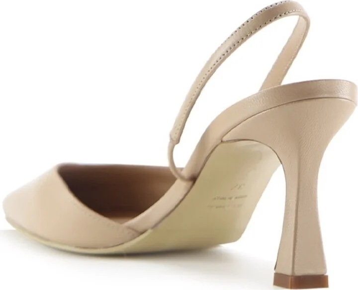 Neutrals Emira Slingback Stilettos, Nude Leather - Image 4