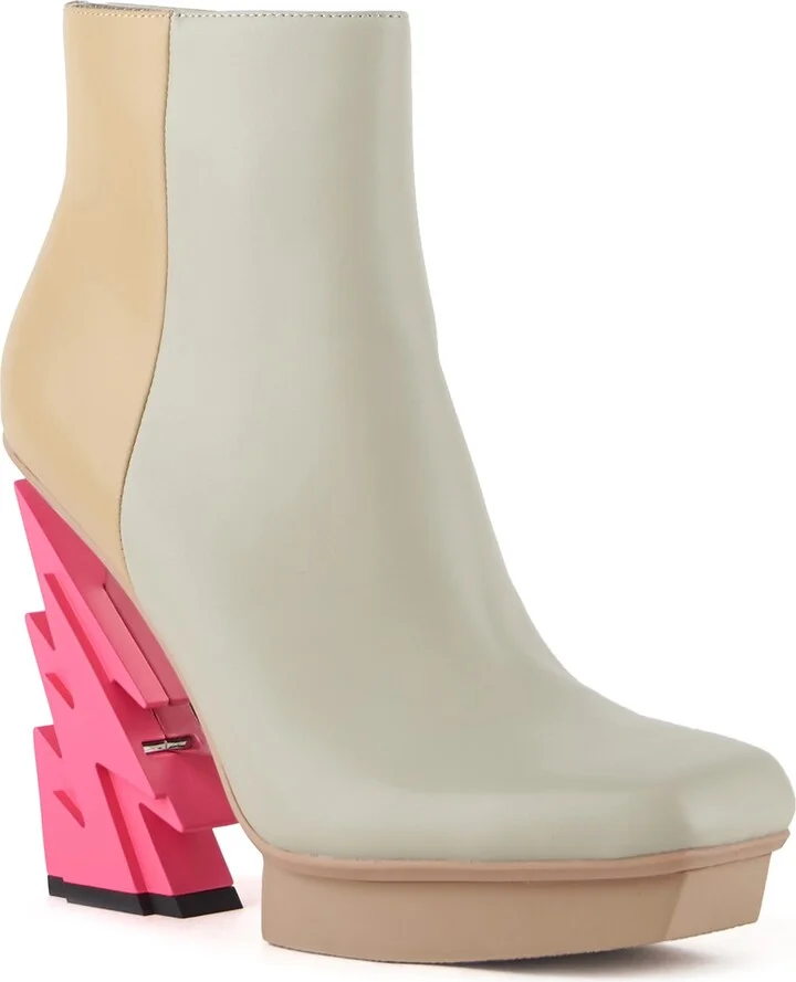 Neutrals Glam Square Boot - Chalk - Image 2