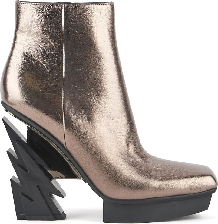 Neutrals Glam Square Boot - Gun Metal Ii