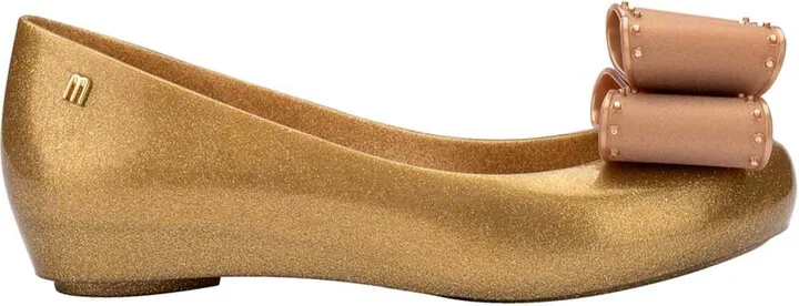 Neutrals / Gold / Brown Ultragirl Classic Bow Ballet Flat - Pearly Beige