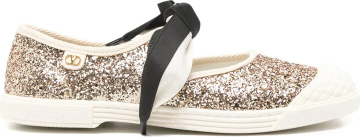 Neutrals/Gold Sneakers