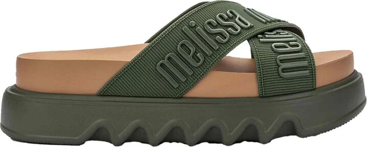 Neutrals / Green Cross M Lover Platform - Green, Beige
