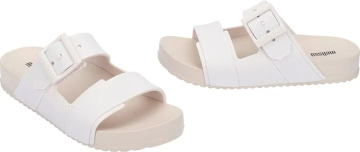 Neutrals / White Cozy Connection Slide - Beige, White - Image 2