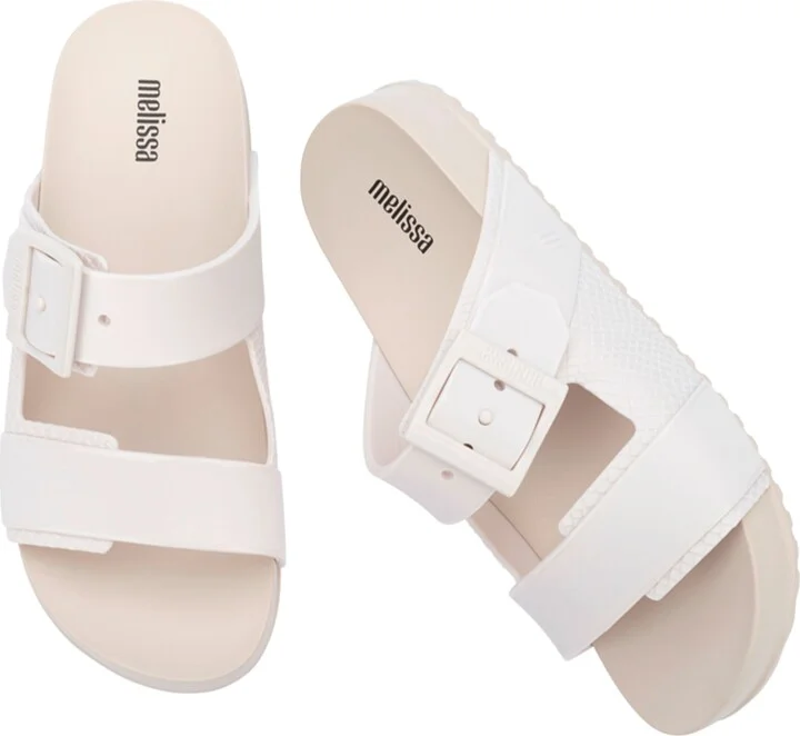 Neutrals / White Cozy Connection Slide - Beige, White - Image 3