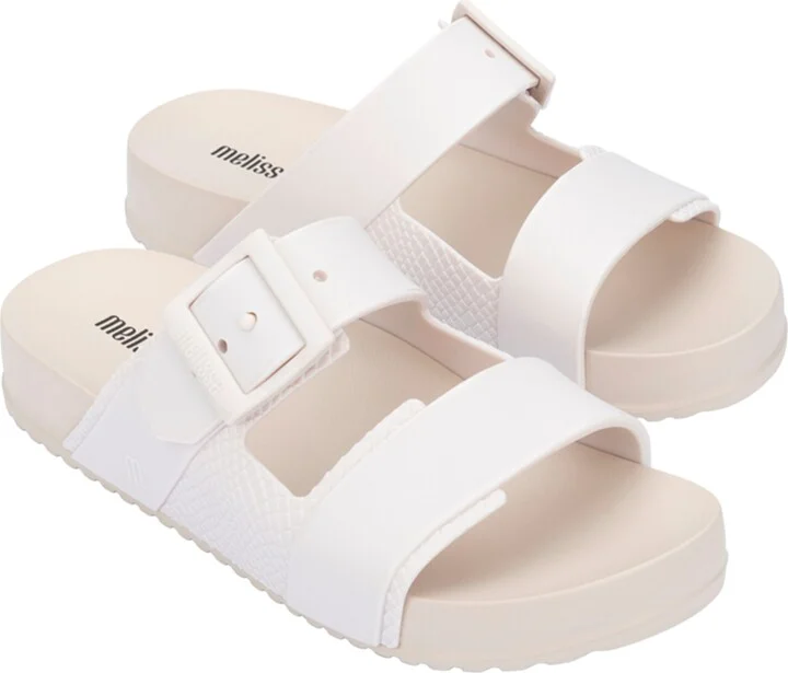 Neutrals / White Cozy Connection Slide - Beige, White - Image 4