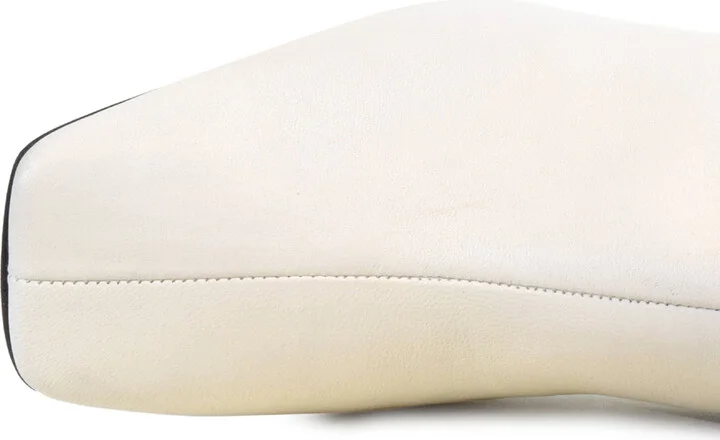 Neutrals / White Lettera In Foam Damascato Black Vernice Heel - Image 3