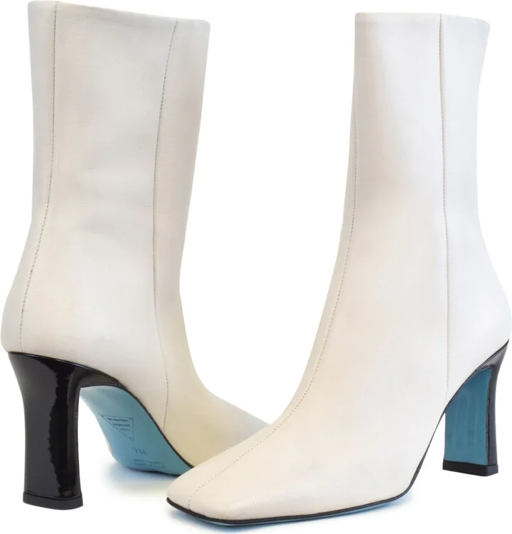 Neutrals / White Lettera In Foam Damascato Black Vernice Heel - Image 4