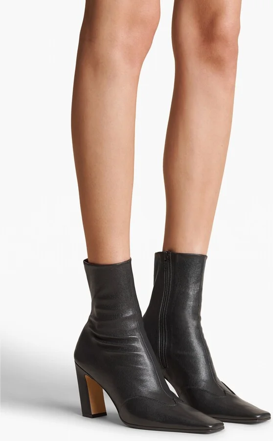 Nevada Stretch High Boot in Black Nappa Leather - Image 4