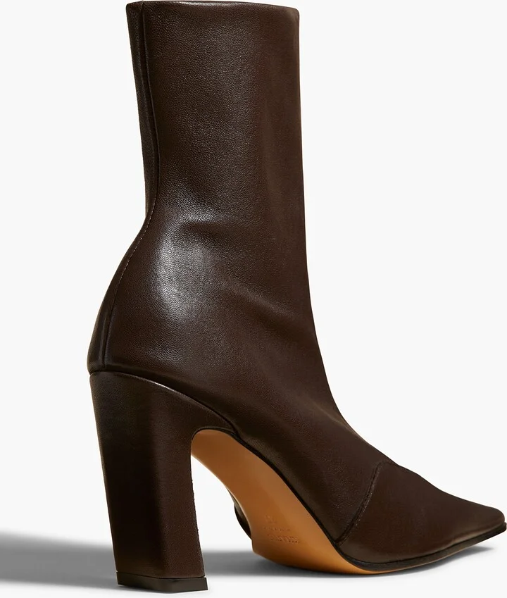 Nevada Stretch High Boot in Dark Brown Nappa Leather - Image 3