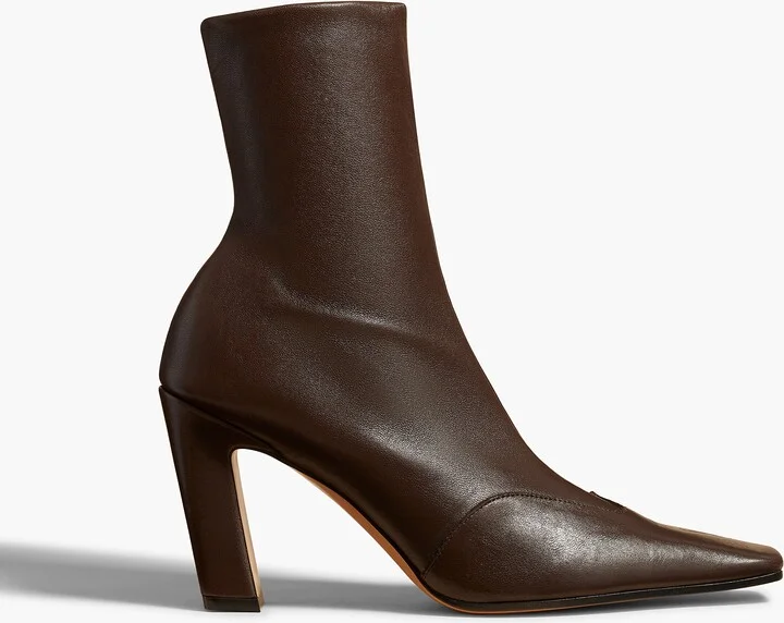 Nevada Stretch High Boot in Dark Brown Nappa Leather