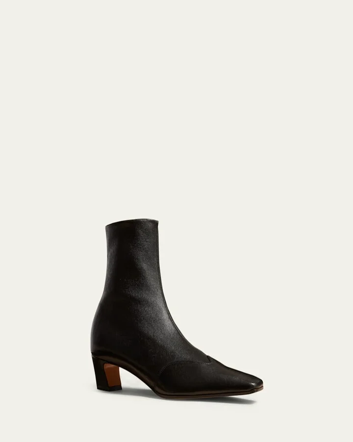 Nevada Stretch Leather Ankle Booties - Image 2