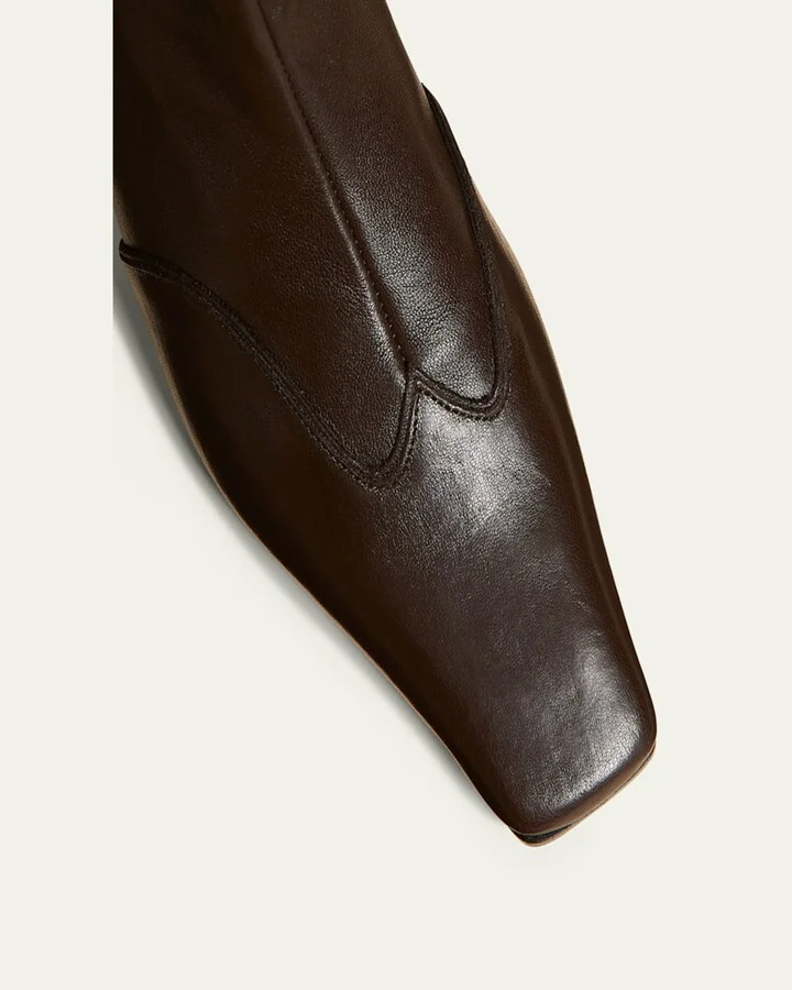 Nevada Stretch Leather Ankle Booties - Image 3