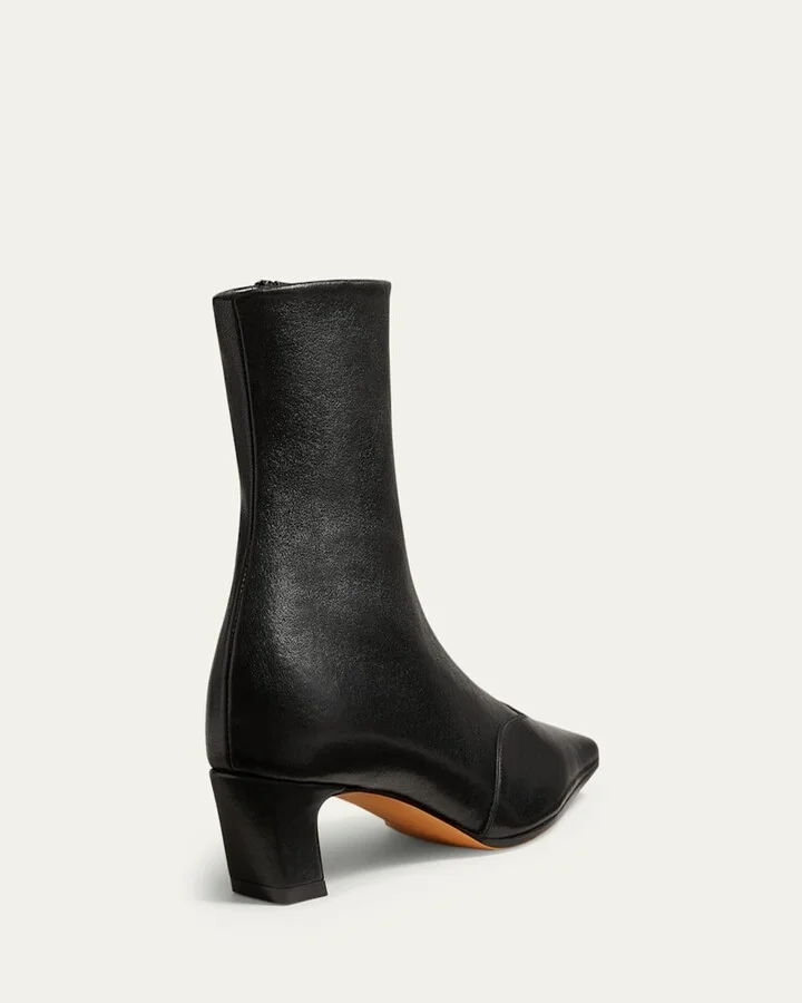 Nevada Stretch Leather Ankle Booties - Image 6