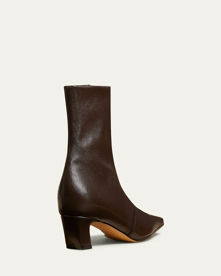 Nevada Stretch Leather Ankle Booties - Image 10