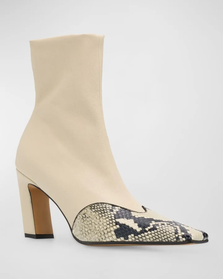 Nevada Stretch Leather Ankle Boots - Image 7