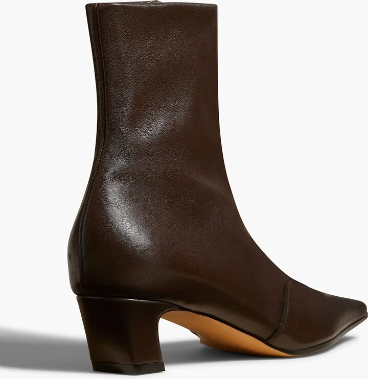 Nevada Stretch Low Boot in Dark Brown Nappa Leather - Image 3