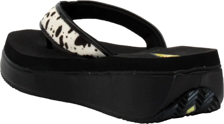 Neville Genuine Calf Hair Platform Flip Flop - Image 2