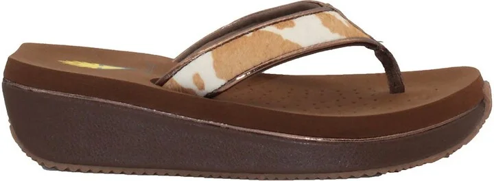Neville Genuine Calf Hair Platform Flip Flop - Image 9