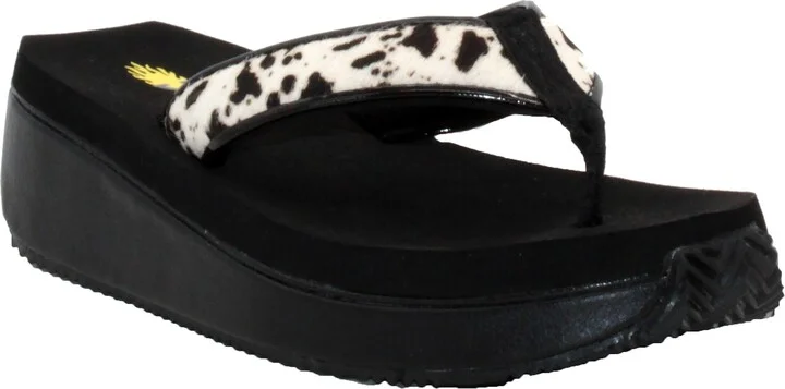 Neville Genuine Calf Hair Platform Flip Flop