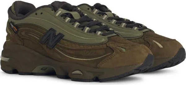 New Balance '1000' Green Leather Blend Sneakers - Image 2