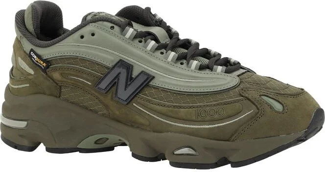 New Balance '1000' Green Leather Blend Sneakers - Image 2