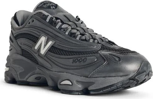 New Balance '1000' Grey Fabric Blend Sneakers - Image 2