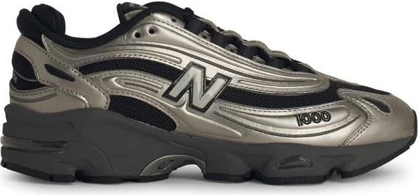 New Balance '1000' Silver Leather Blend Sneakers