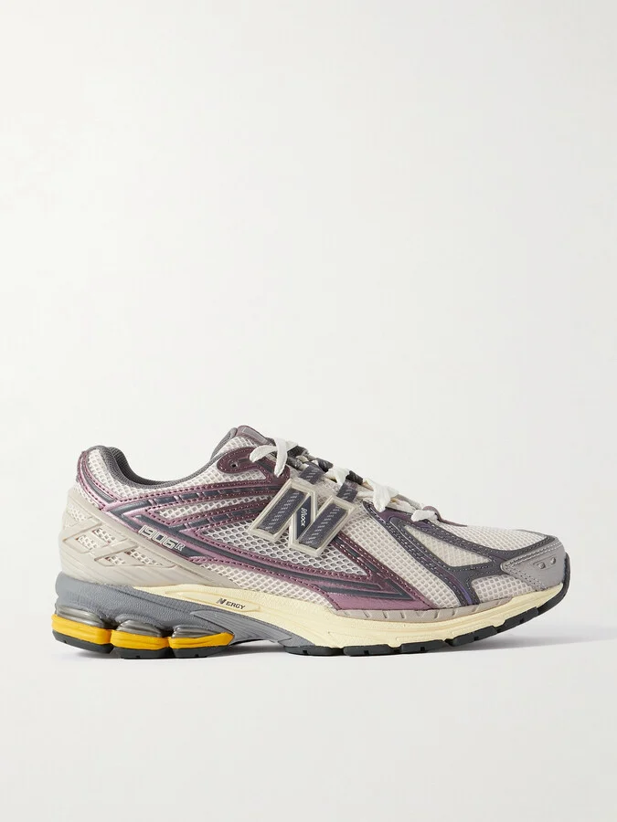New Balance - 1906 Metallic Faux Leather-trimmed Mesh Sneakers - Purple