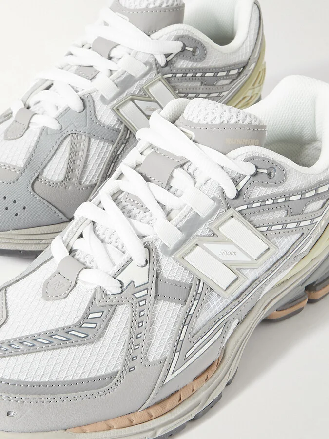 New Balance - 1906 Rubber-trimmed Faux Leather And Mesh Sneakers - Gray - Image 4