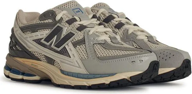 New Balance '1906' Silver Leather Blend Sneakers - Image 2