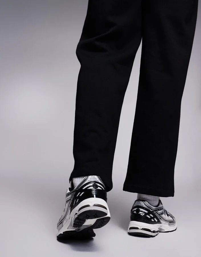 New Balance 1906 sneakers in white with black and silver details - Image 3
