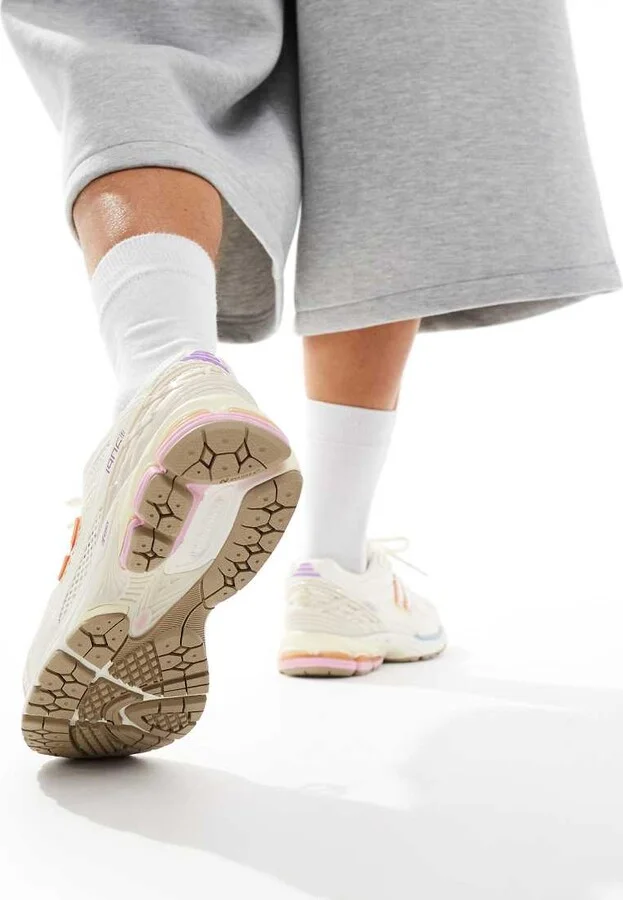 New Balance 1906 sneakers in white with blue and pink details - Image 3