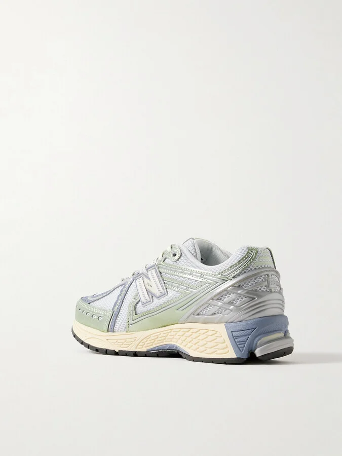 New Balance - 1906r Metallic Leather-trimmed Mesh And Suede Sneakers - Blue - Image 3