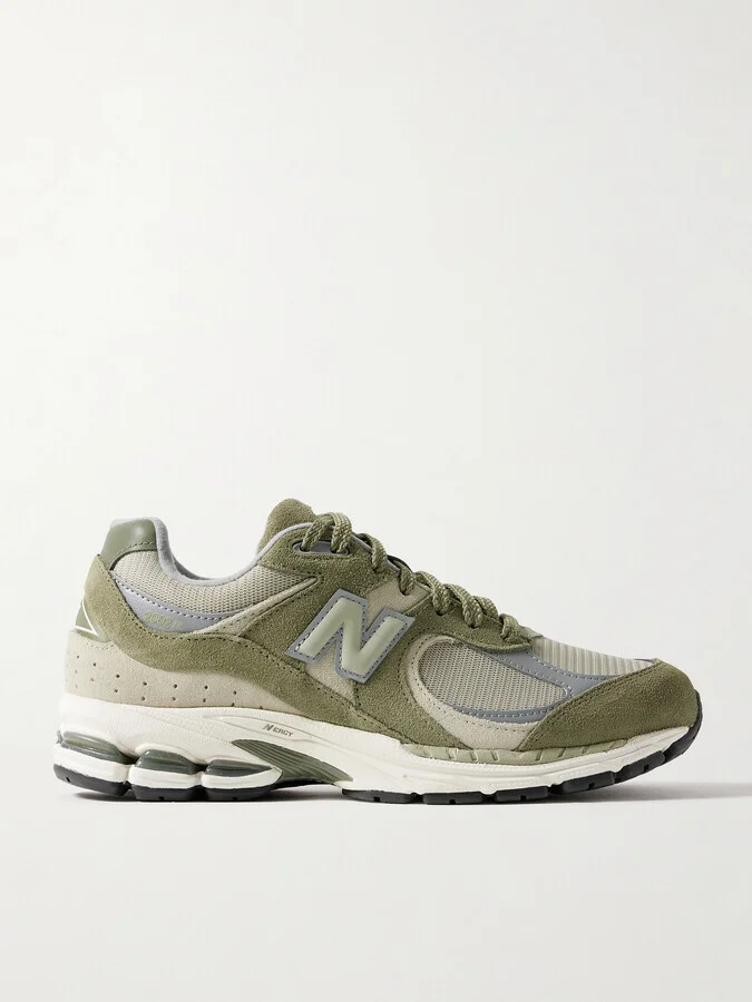 New Balance - 2002r Leather-trimmed Mesh And Suede Sneakers - Green