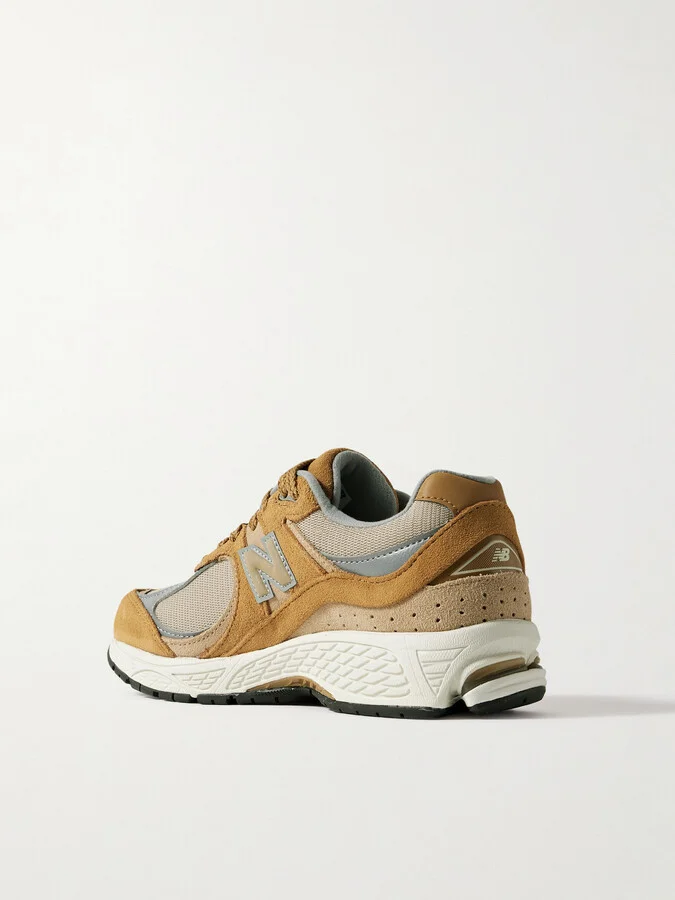 New Balance - 2002r Leather-trimmed Mesh And Suede Sneakers - Yellow - Image 3