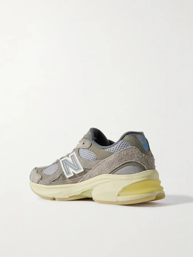 New Balance - 2010 Gray Days Rubber And Suede-trimmed Mesh Sneakers - US5 - Image 3