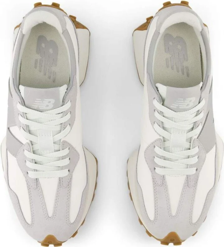 New Balance 327 sneakers in white with gray detail - Image 4