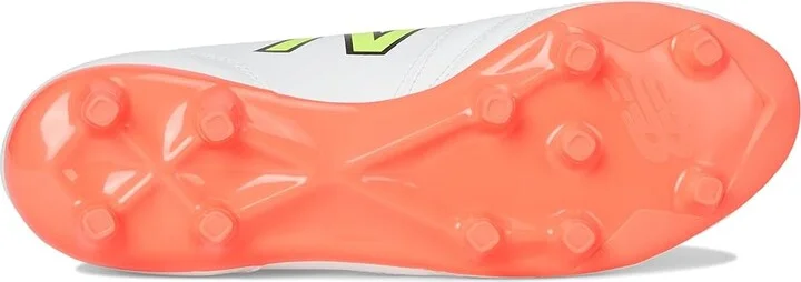 New Balance 442 Academy FG V2 Soccer Cleats Men's Soccer Shoes White/Energy Red/Hi-Lite : 7.5 D - Medium, Synthetic - Image 3