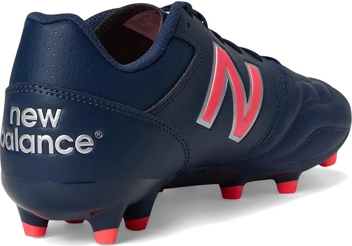 New Balance 442 Team FG V2 Soccer Cleats Men's Soccer Shoes NB Navy/Silver/Energy Red : 7 D - Medium, Textile - Image 4