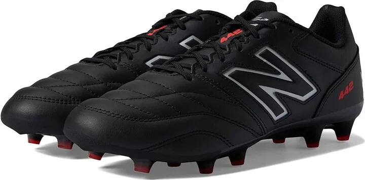 New Balance 442 V2 Team FG Soccer Cleats Men's Shoes Black/White : 7 D - Medium, Leather