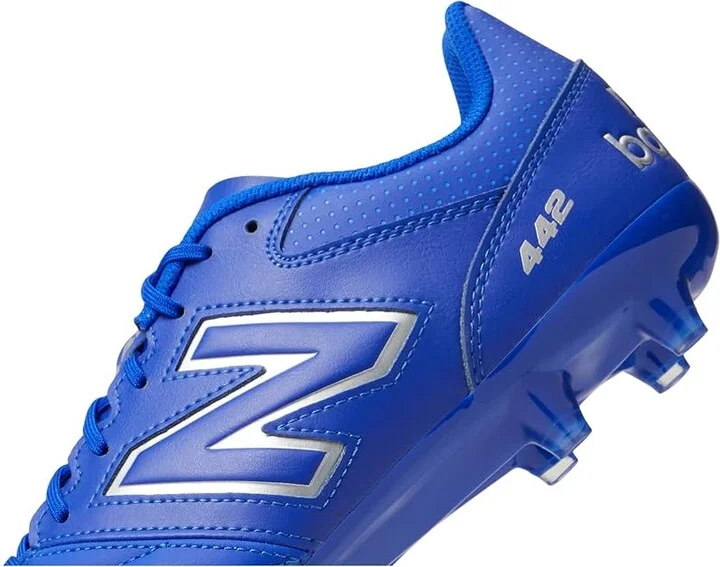 New Balance 442 V2 Team FG Soccer Cleats Men's Shoes Blue/White : 6.5 D - Medium, Leather - Image 4
