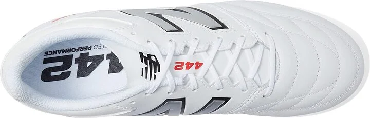 New Balance 442 V2 Team FG Soccer Cleats Men's Shoes White/Black : 6.5 D - Medium, Leather - Image 2